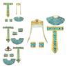 Egyptian Headpiece, Egyptian Collar Bracelets Cuffs Egyptian Belt, Halloween Costume Accessory for Women Men Cosplay