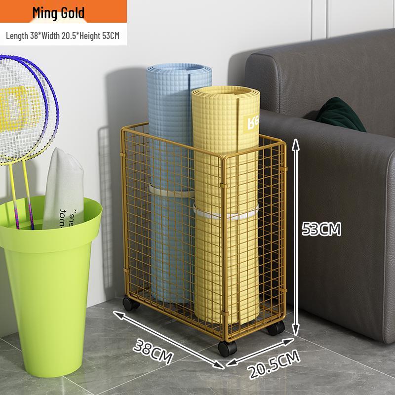 Estante de Chão para Armazenamento de Basquete e Prateleira de Brinquedos para Equipamentos Esportivos e Tapetes de Yoga