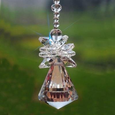 Sparkling K9 Crystal Glass Crystal Car Hanging Rainbow Suncatcher Beautiful Balcony Garden Hanging Ornament A (cm-diomand-White-Guccha)