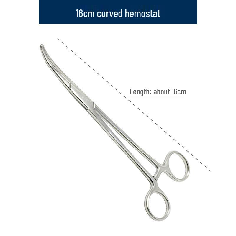 Stainless Steel Hemostatic Forceps Tweezers with Straight/Curved Tips & Needle Holder for Pet and Fishing Hook Removal