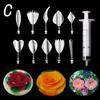 14 Stil 3D Gelatine Kuchenform Gelee Kunst Pudding Blumen Edelstahl Düse Spritze Nadel Set Kuchen Dekorationswerkzeuge