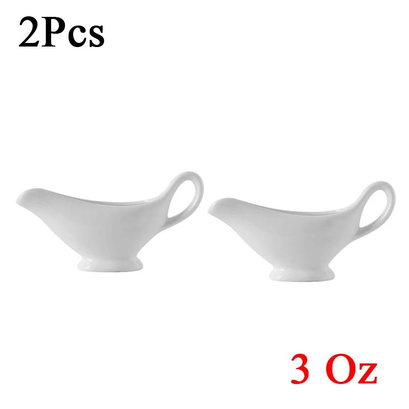 1 Pcs 3 5 8 Oz Silver Gravy Boats Beefsteak Gravy Sauce Boat Container Plate Tableware-in Gravy Boats for Home