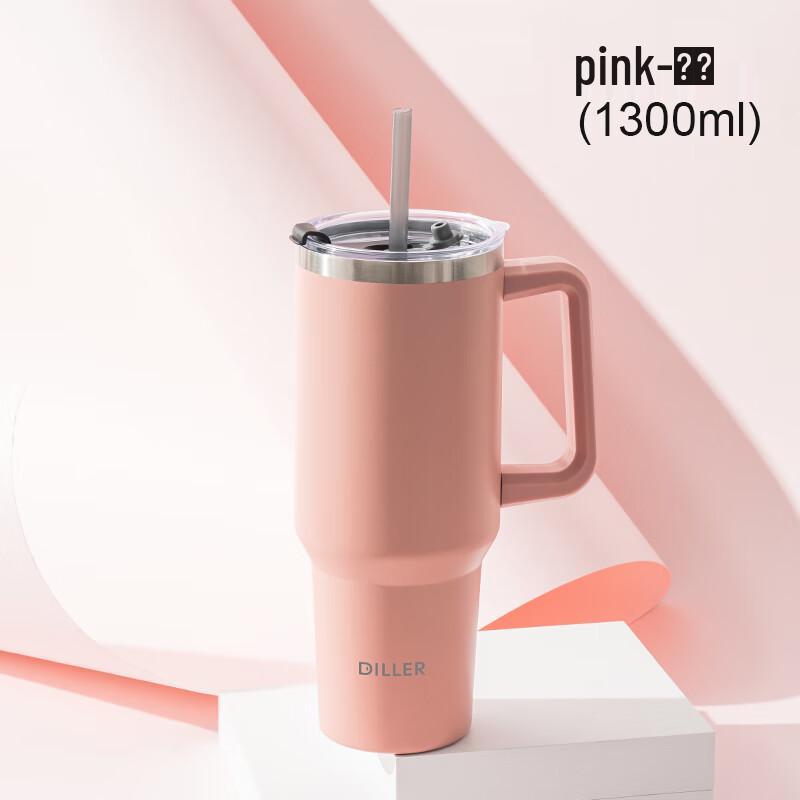 Diller 1300ml Thermal Insulated Stainless Steel Straw Mug MLH9101