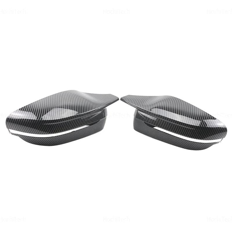 For BMW 3 4 5 7 8 Series G20 G21 G30 G38 Carbon Fiber Glossy Black Replacement Side Mirror Covers Cap G22 G23 G11 G12 G15 G16