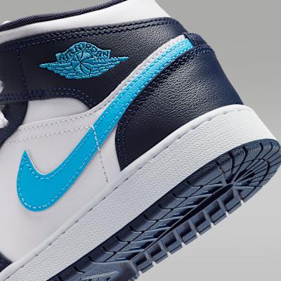 Jordan 1 Mid Obsidian Dark Powder Blue (GS)