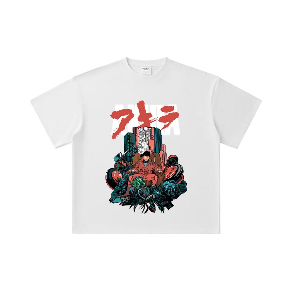260 GSM Double Yarn 32 Count 100% Cotton Akira V1 Print Unisex Heavy Cotton T Shirt