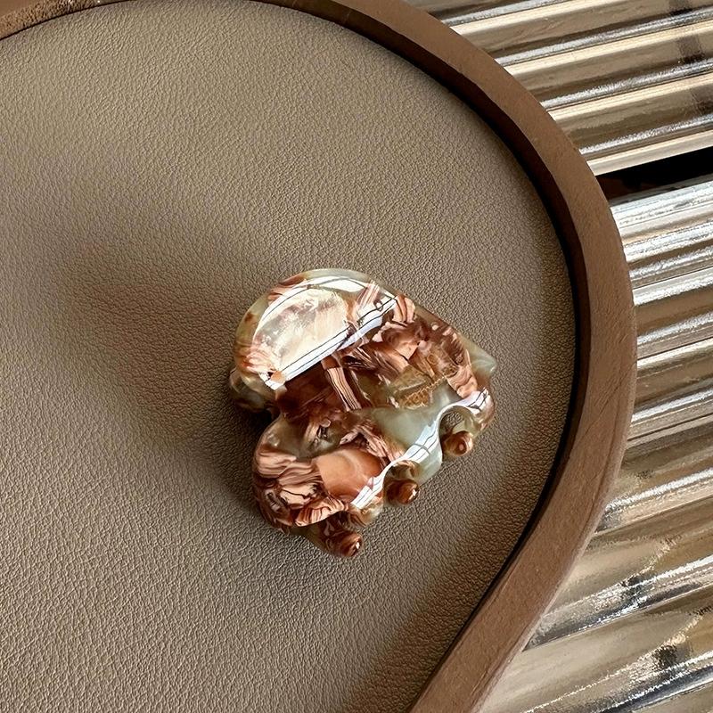 Colorful Small Heart-Shaped Hair Clip 3.5Cm Small Hairclaw Acetate Hair Crabs Girls Delicate Hairclips Women Hair Accessories