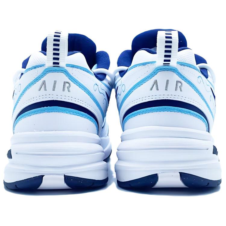 Nike Air Monarch 4 Slip Resistant Balance Lightweight Low Top Chunky Sneakers Unisex Blue 415445-102(Team145--)