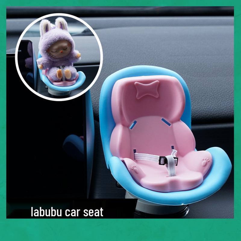 

Labubu Gen 1-3 Compatible Car Seat Aromatherapy Vent Cute Ornament Pendants Color Box + Suction Cup + Clip + Aromatherapy розовый/синий