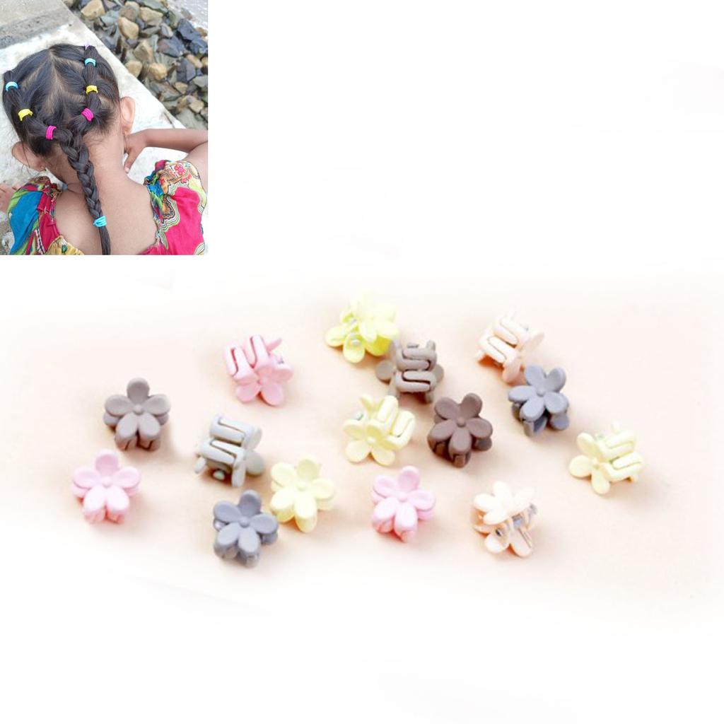 100pcs Small Hair Clips Bow Tie Flower Fruit Shaped Cute Portable Mixed Bright Color Mini Hair Claw