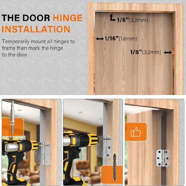 Comprehensive Door Hinge Mortiser Door Hinge Jig For Efficient Installation, Includes Router Bit And Guide Pins