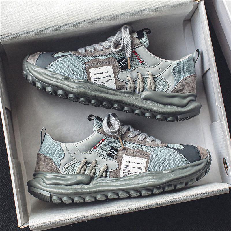 Men's 2024 Autumn/Winter Versatile Sneakers - Casual, Skate, Dad Shoes with Mesh and Soft Sole for Height Increase