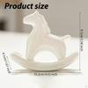 Miniature Horse Figurine Animal Sculpture Ceramic Tea Pet Rocking Statue for Living Room