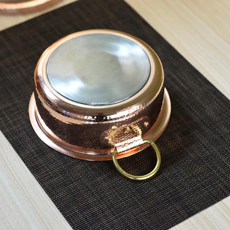 Special Induction Cooker Single Hotpot Hotpot Thickened Manual Copper Pot One Pot for One Person Cooking Copper Hotpot Cookware