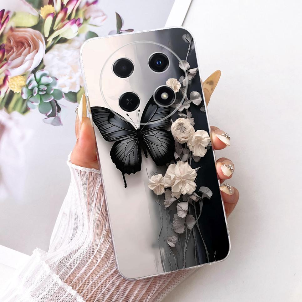Luxury Flower Butterfly Bow Pattern Casing For Huawei Nova 13i 12i 11i Back Cover Clear Soft Silicone Phone Case For Nova 12 13