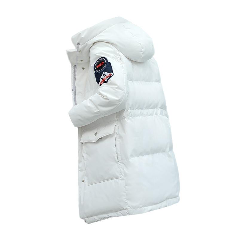 

Winter new down jacket women s white duck down long fashion thickened hooded cold-resistant jacket S
