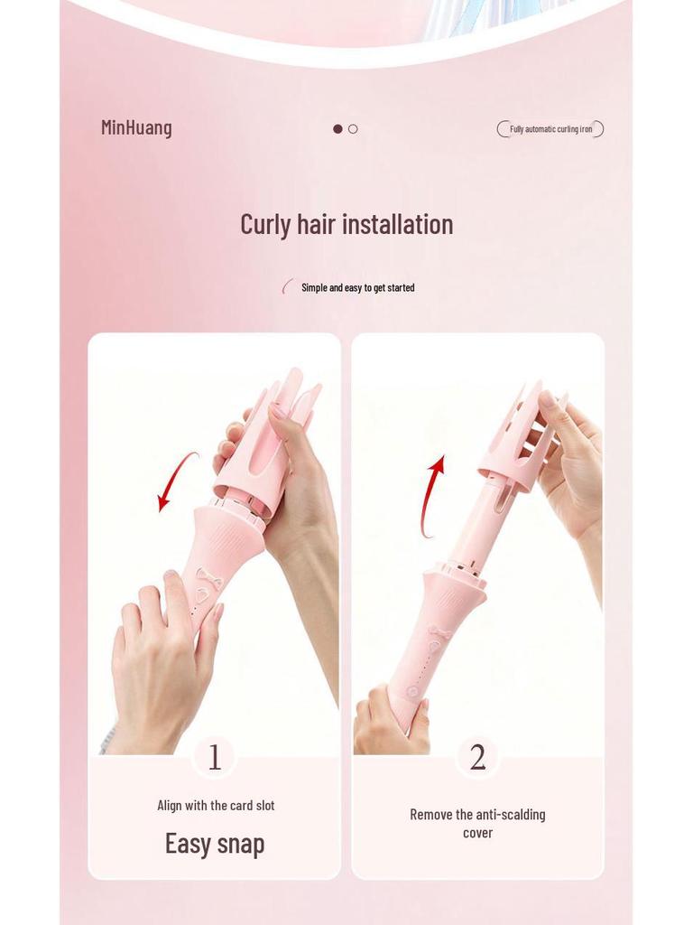 Minhuang Automatic Curling Iron with High Skull and Long-Lasting Waves