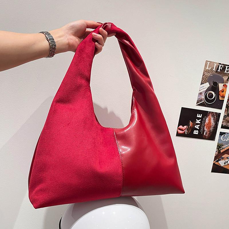 Autumn Vintage Shoulder Bags Large Capacity Patchowrk Commuting Dumling Bags Luxury Women Tote Bags Ladies Fashion Handbags
