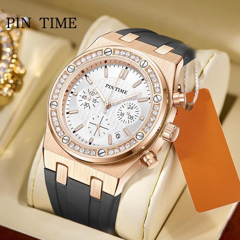 

PINTIME Часы Мужские Шесть Булавок Календарь Модные Кварцевые Часы