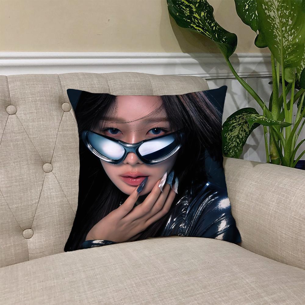 Singer G-GISELLE Kpop cushion cover Square Sofa Cushion Cover Casual Skin-Friendly Comfortable Pillow Cover