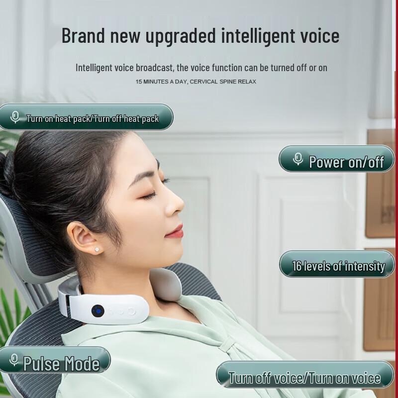 Smart Neck Massager with Heat and Pulse Massage