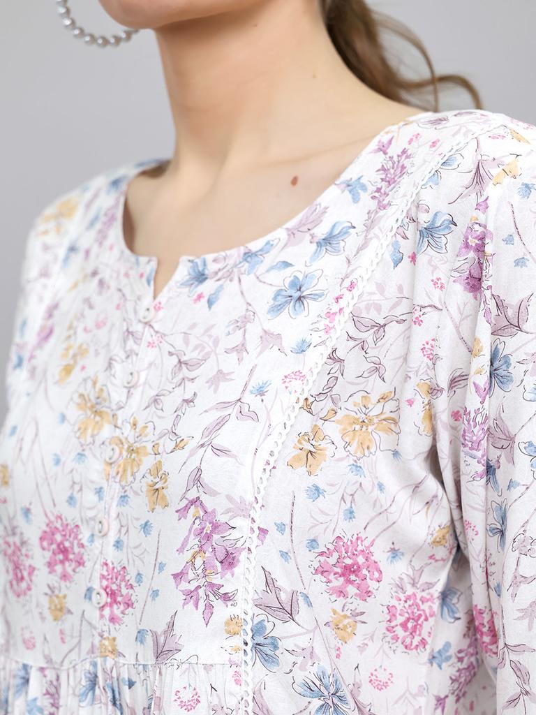 Monte Carlo Women Regular Fit Off White Top
