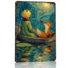 The Little Prince and the Fox Poster Retro D Printed Metal Signs Customized Wall Hanging Gift for Bedroom Accessories Tin Sign