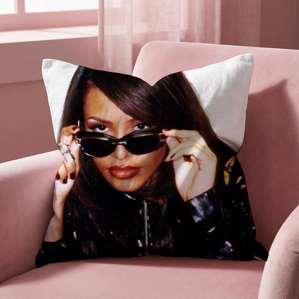 Singer A-Aaliyah Cushion Cover Multi-Scene Pillow Cover for Home & Car - Reversible, Soft & Durable for Daily Use