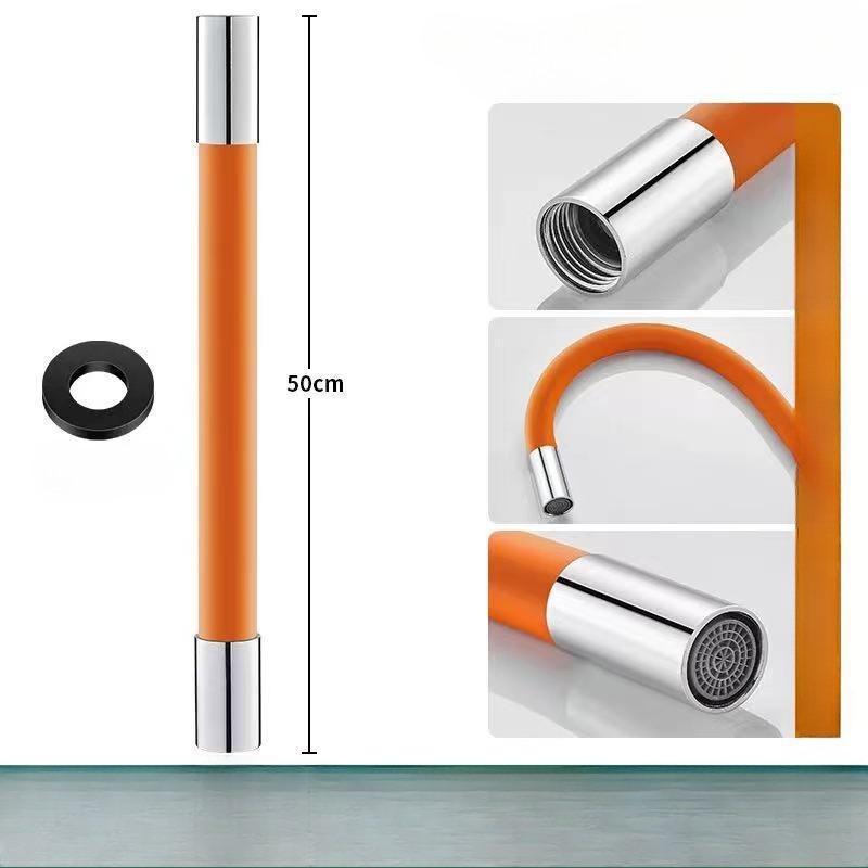

Бытовое удлинительное устройство для смесителя Универсальное брызгозащищенное удлинительное устройство для смесителя для ванных комнат, балконов и душевых Orange 50cm