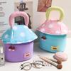 Mushroom House Handheld Cosmetic Case Large Capacity Toiletry Bag Portable Cute Makeup Bag  Girls