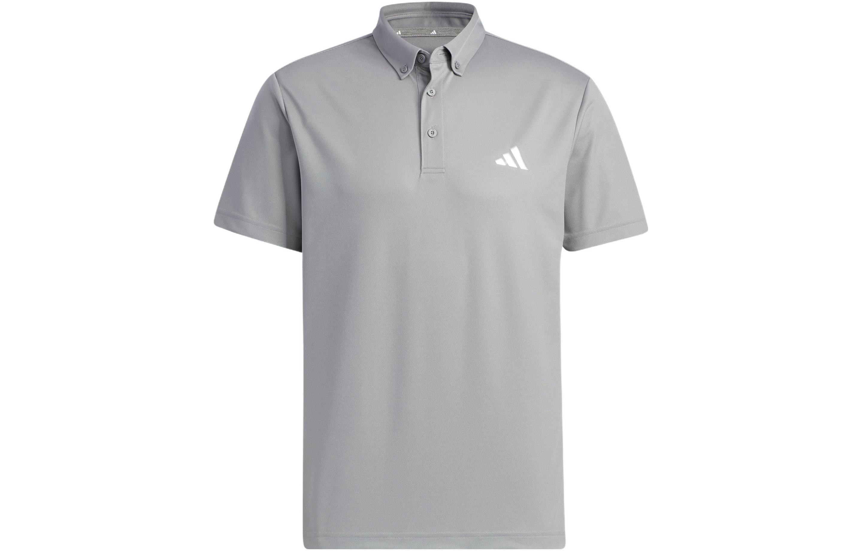 Adidas Polo Shirts Men s Gray Polo Collar Moderate Other HS9046 S