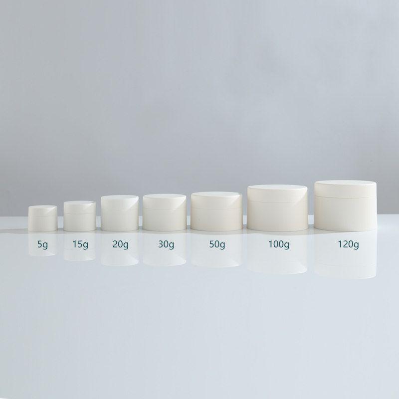 5 G10g15g20g30g50g100g120 Grams Abrazine Cream Bottle Pp Double-Layer Mask Box Cream Pot Storage Bottle 15g White Frosted (Includes Hand-Pulled Pad)