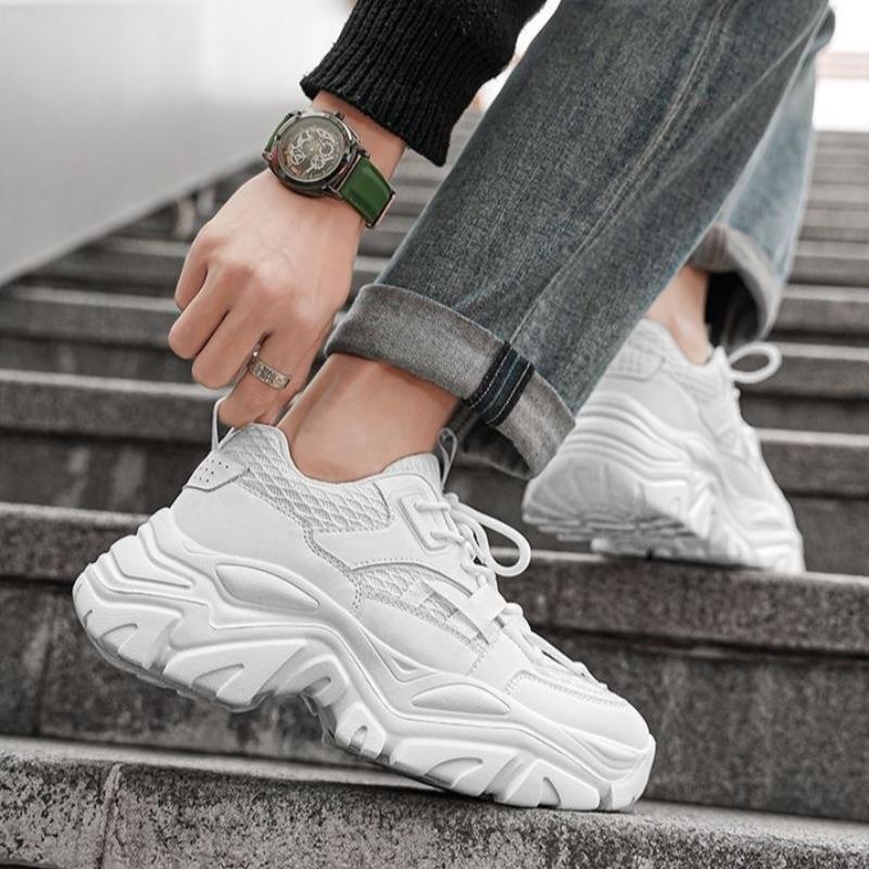 Autumn New Men's Breathable Running Shoes Non Slip Thick Bottom Casual Sneakers Popular Man Student Sport Training Shoes Zapatos