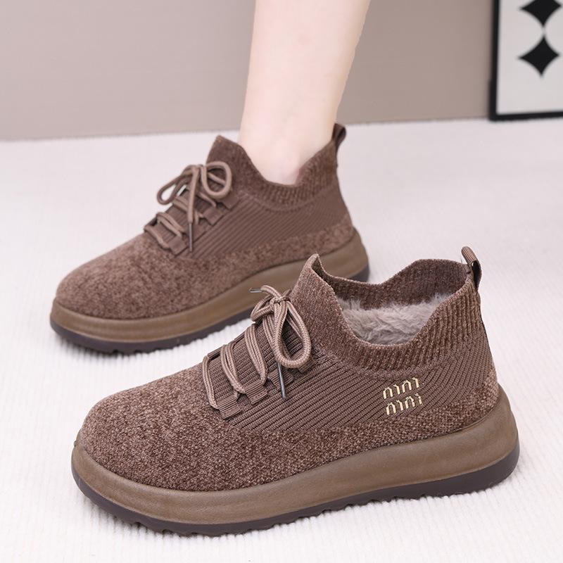 Shoes women's winter snow boots cotton boots women's cotton shoes new thick-soled warm middle-aged mother shoes