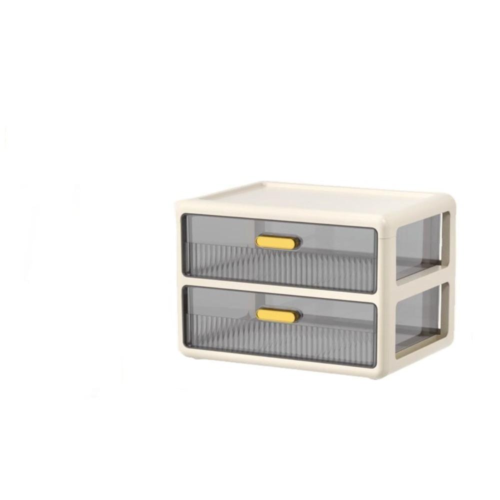 with Drawer Desktop Drawer Storage Box Plastic Drawer Box Creative Cosmetic Storage Box  Stationery
