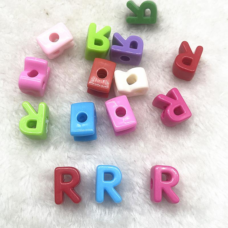 10pcs 20mm Mixed Alphabet Letter Beads Big Hole Charms Beads for Making Jewelry Diy Handmade Key Chain Accessories
