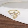 Enamel and Diamond Tulip Adjustable Gemstone Ring for Women - Durable, Non-Fading, High-End Exquisite Design