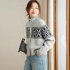 Srcr Women's Thickened 100% Wool Knit Cardigan