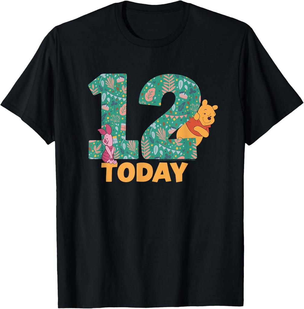 Disney Winnie the Pooh & Piglet Birthday 12 Years Old Today T-Shirt