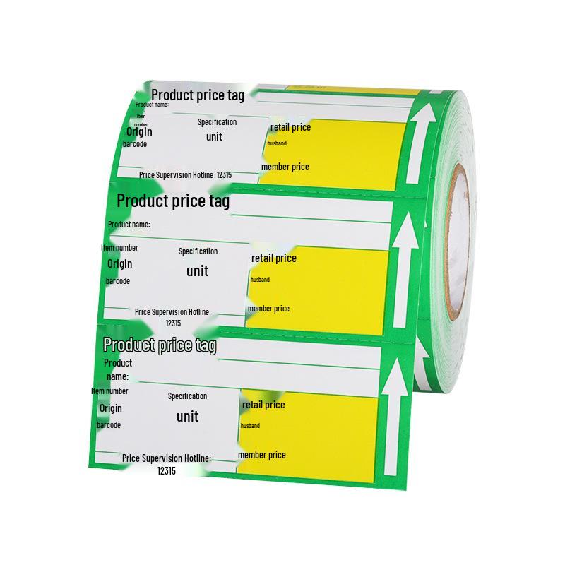 Supermarket Price Tag Coated Paper for Mall Shelves