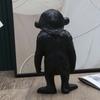 Monkey Gorilla Sculpture Home Decoration Creative Decoration Black and White Tag Modern DIY Mood Board Creative Furnishings