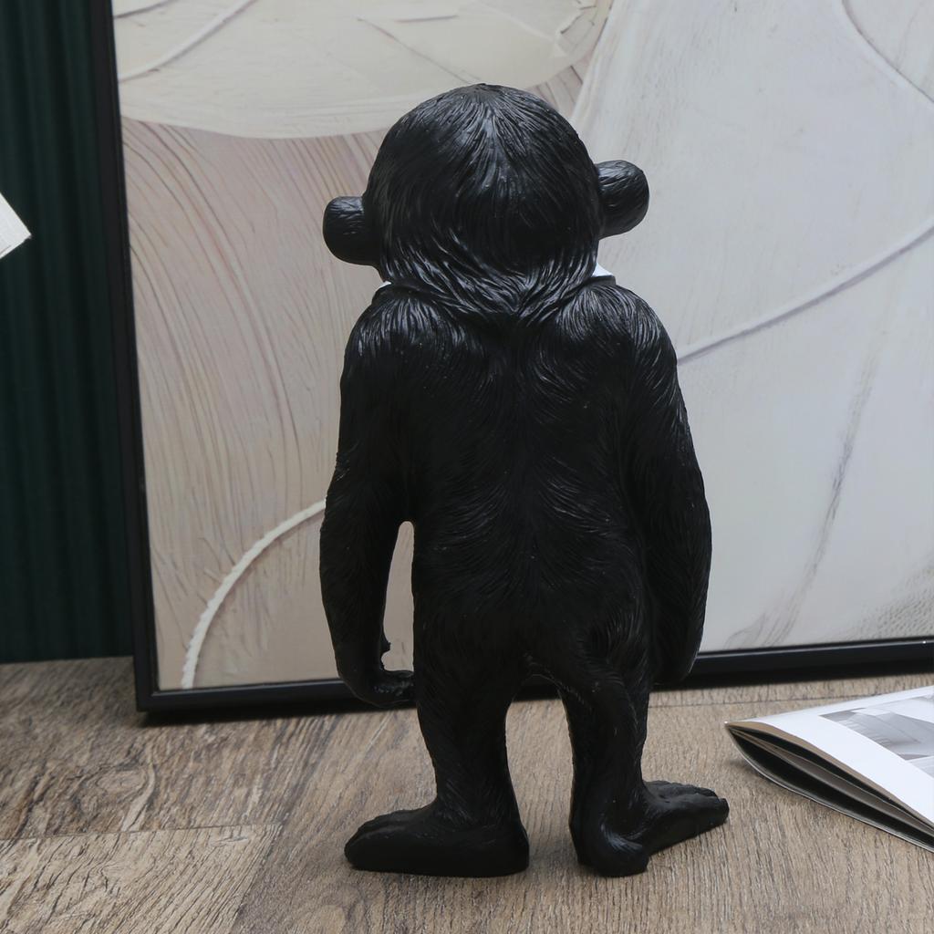 Monkey Gorilla Sculpture Home Decoration Creative Decoration Black and White Tag Modern DIY Mood Board Creative Furnishings