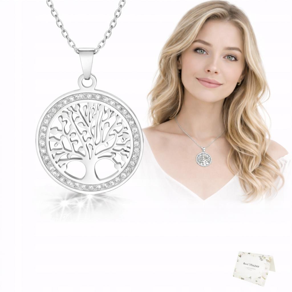 SILVER Women' Necklace Pendant DIAMOND Cubic Zirconia Gift