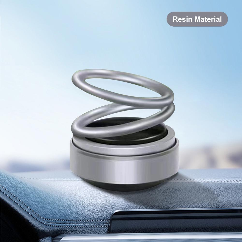 Solar Car Air Freshener Interstellar Double Ring Rotating Car Perfume Fragrance Aromatherapy Diffusing Car Interior Decor