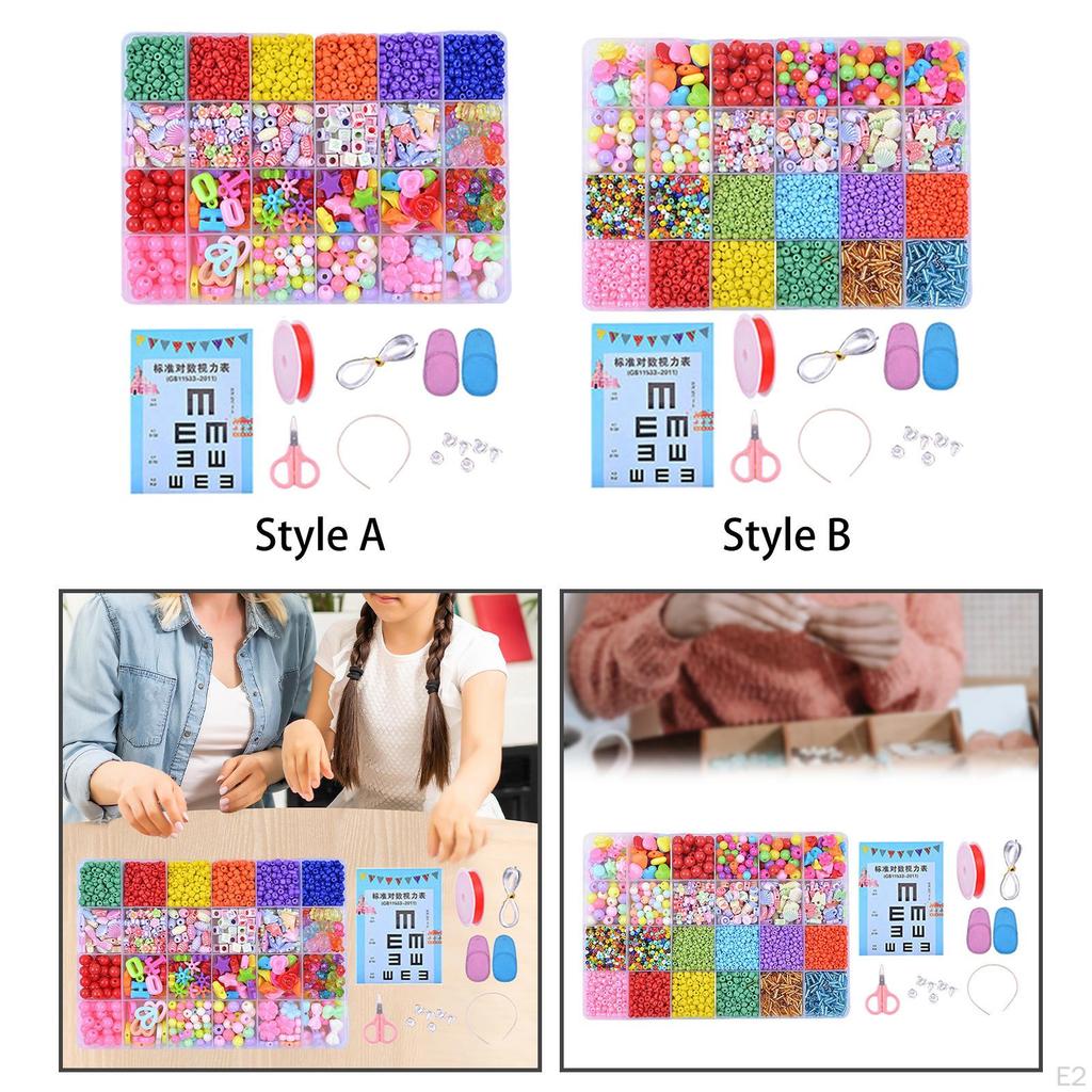 Colorful Beads Loose Elastic Wire Letter Bead for Charms Hair Accessories DIY Bracelets