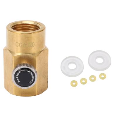 CO2 Cylinder Cartridge Adapter Household Soda Bottle Brass Refill Connector with Gasket Rings