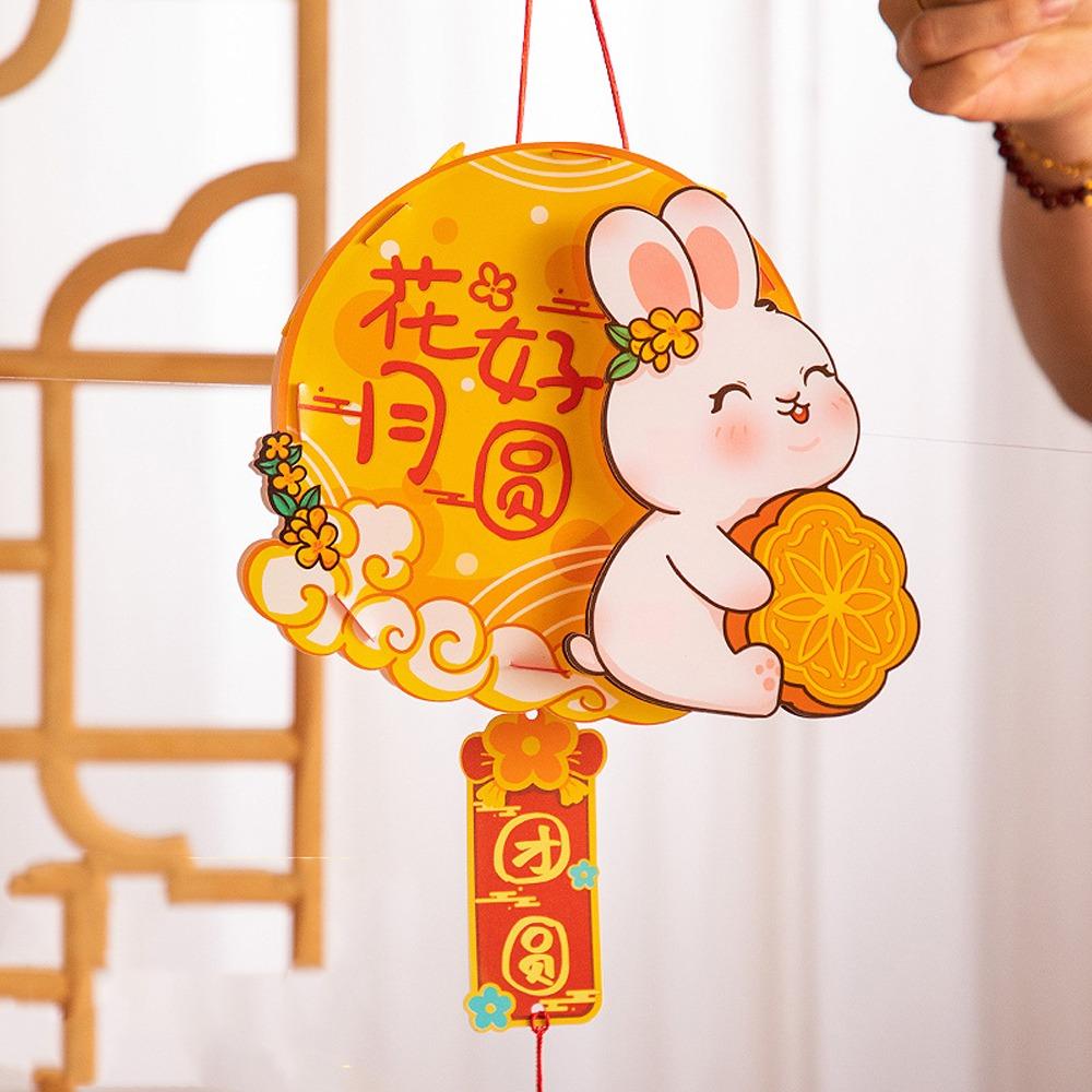 Cartoon Mid-Autumn Rabbit Lantern Chinese Style LED Lantern Toys  Good Luck Gift