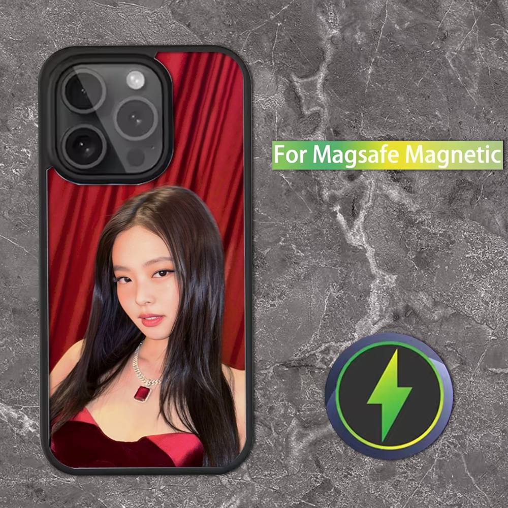 

Kpop Ruby J-Jennie Kim Phone Case For iPhone 16,15,14,13,12,11,Pro,Max,Plus,Mini,SE Magsafe Magnetic Wireless Charging iPhone15
