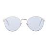Prada Full frame design metal round sunglasses men's silver