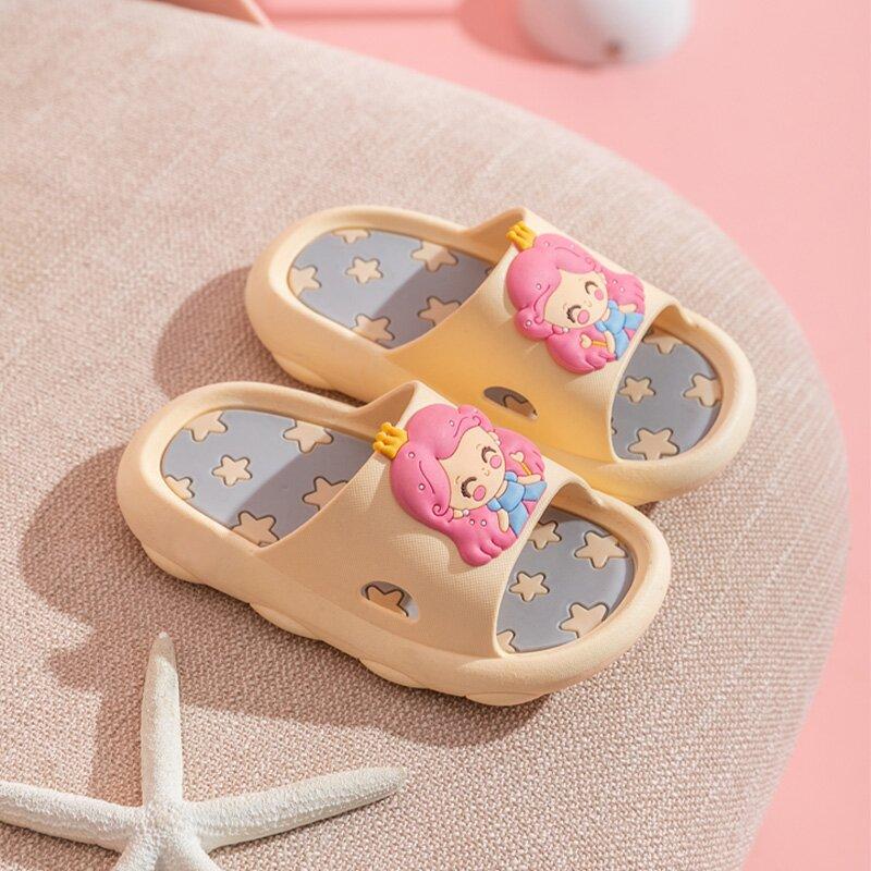 New children's slippers summer girls and boys bathroom home non-slip soft bottom cartoon baby sandals